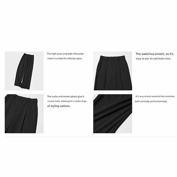 U Tuck Wide Pants – Long Length 473639 Japan best brand