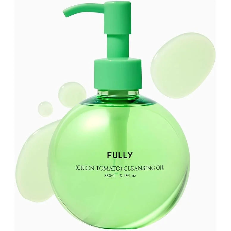 FULLY Green Tomato Cleansing OilA lightweight cleansing oil designed to deeply dissolve makeup, sebum, and pore impurities, while helping to refine and tighten pores for a smoother complexion.