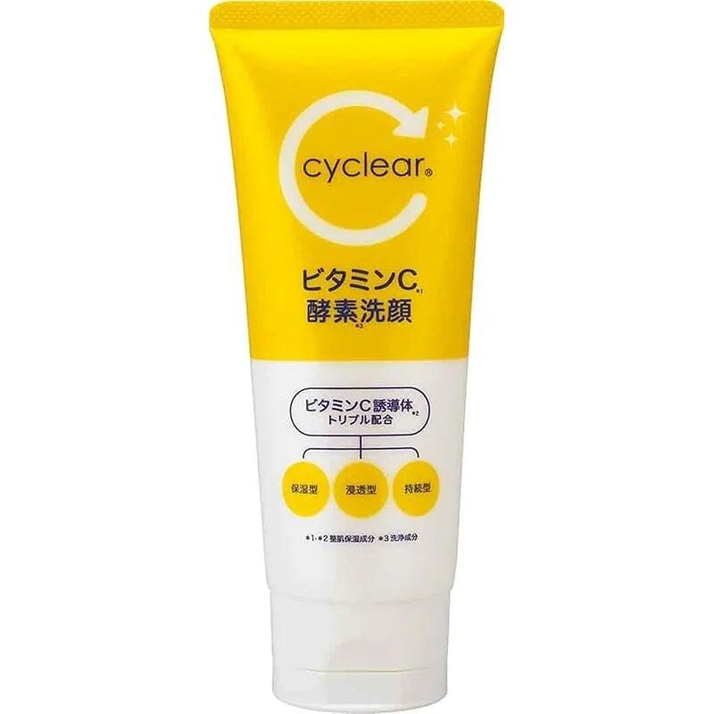 Cyclear Vitamin C Enzyme Face Wash is a Japanese facial cleanser designed to deeply cleanse pores, remove impurities, and maintain skin hydration.