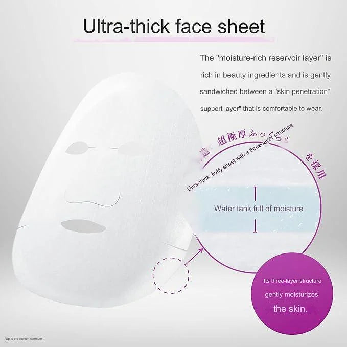 Lululun Over45 2FB Face Mask (Brightening and Moisturizing), 32 Sheets