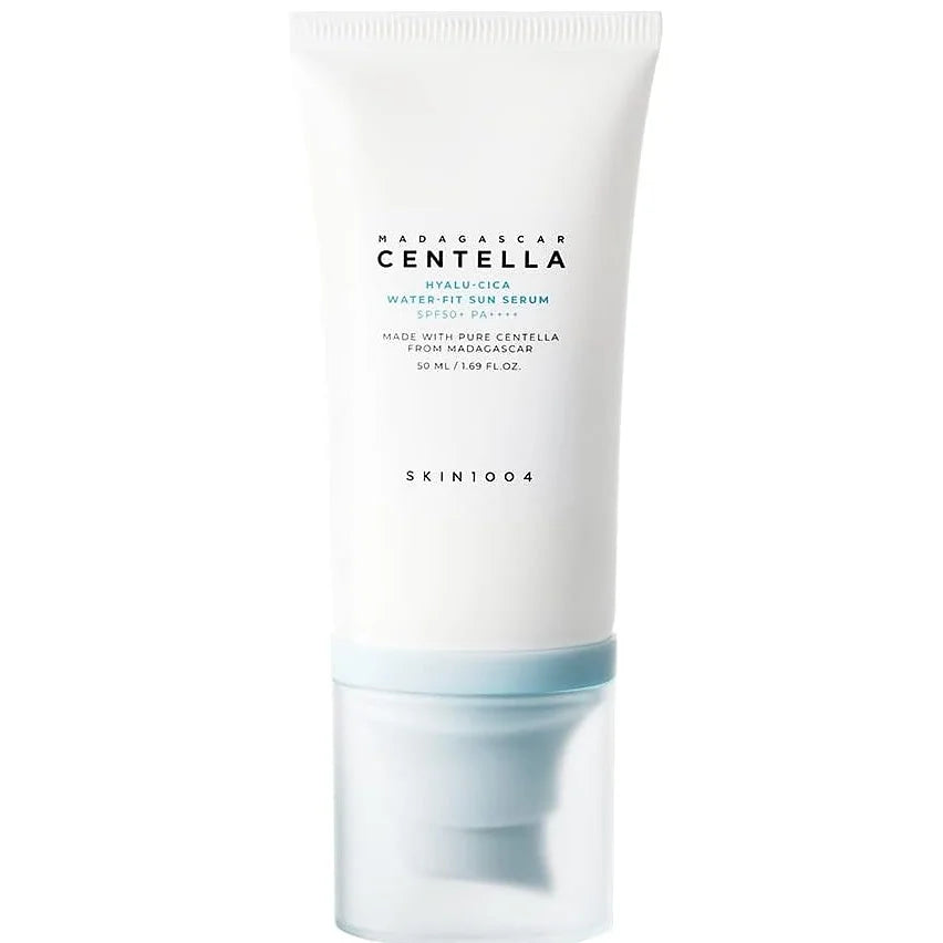 The SKIN1004 Hyalu-Cica Water-Fit Sun Serum is a gentle, hydrating sunscreen formulated with a light serum texture that blends seamlessly into the skin. 