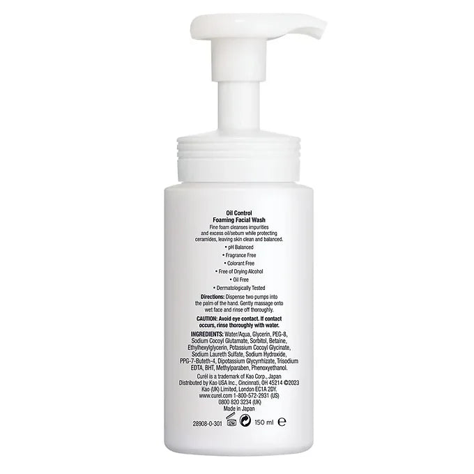 Oil Control Foaming Face Wash CUREL