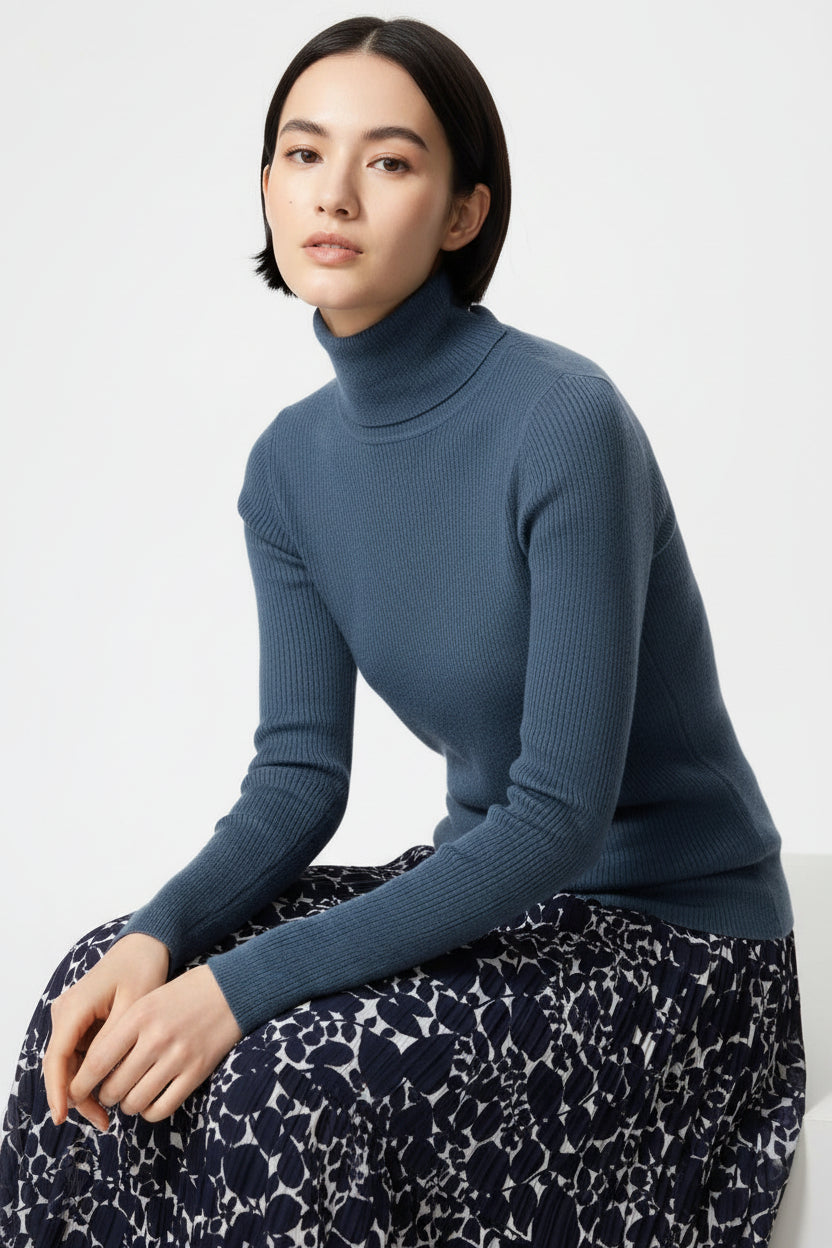 U Merino Ribbed Turtleneck Sweater 469426 Japan best brand