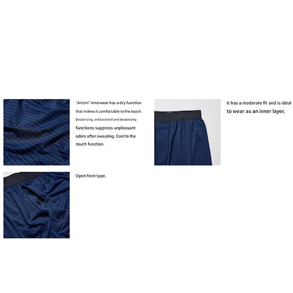 U AIRism Border Trunks (Front Opening) 478798 Japan best brand