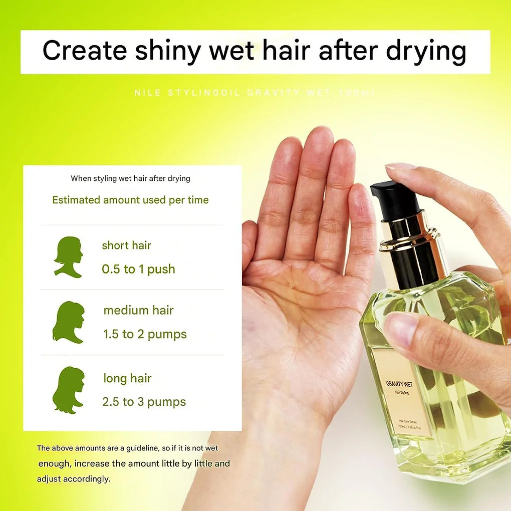 NILE Styling Oil Hair Oil Wet Hair Wet Gravity Wet (CALIFORNIA Scent)