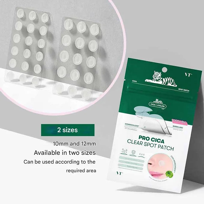 VTCOSMETICS VT Spot Patch – Pro CICA Clear Spot Patch | 3 Types