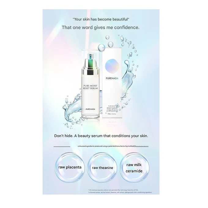 Purehada. Pure moist reset serum.  Raw Placenta
