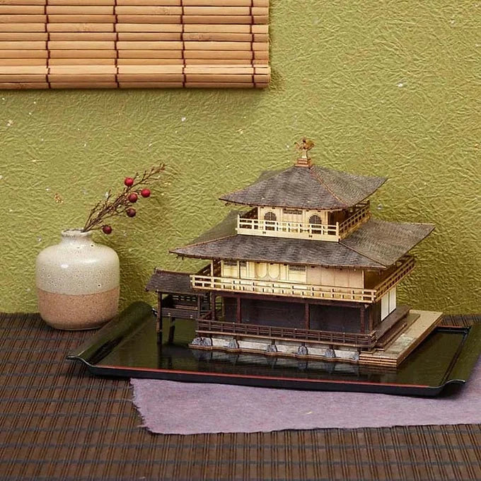 ki-gu-mi Kinkakuji Color Version – Wooden 3D Puzzle DIY