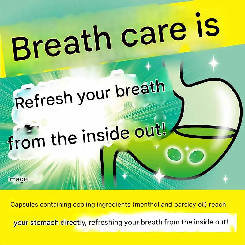 Breath Care Refreshing Capsules Drink with Water, Mint, 100 Tablets x 2 Packs