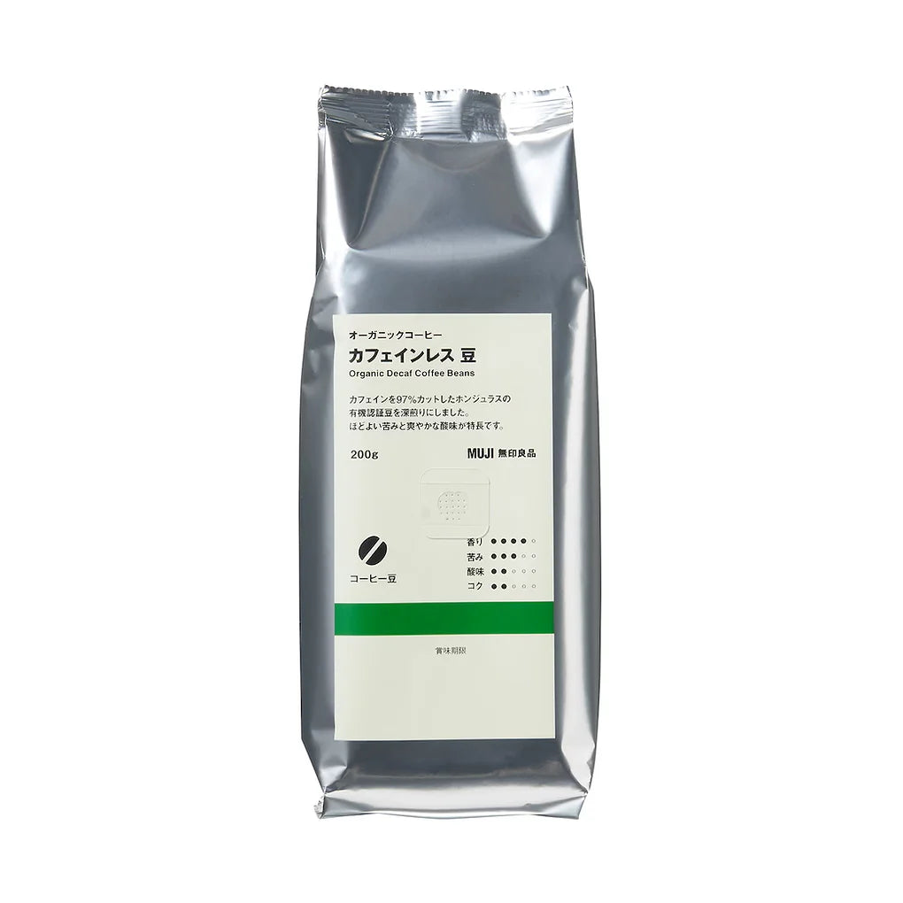 MUJI Organic Decaffeinated Coffee Beans, carefully crafted for coffee lovers who want great taste without the caffeine. 