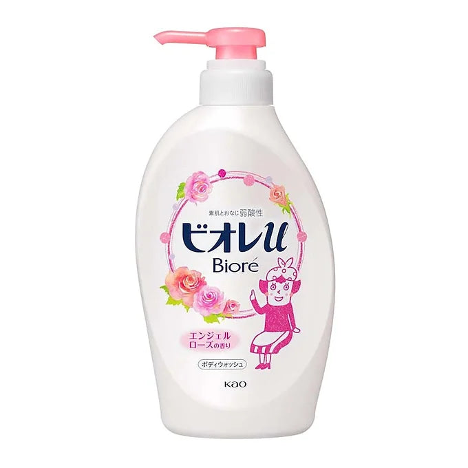 Biore U Body Wash – Angel Rose Scent (480ml Pump)