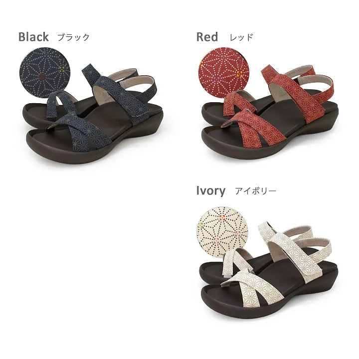 RegettaCanoe CJFW-3518 Women’s Wagara Flat Wedge Heel Sandals
