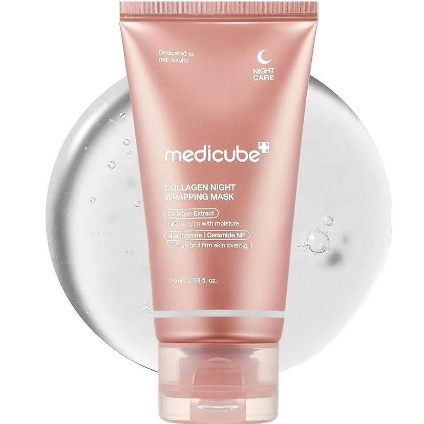 The Medicube Collagen Night Trapping Mask is an overnight skincare treatment designed to enhance skin elasticity, deeply moisturize, and restore radiance while you sleep.