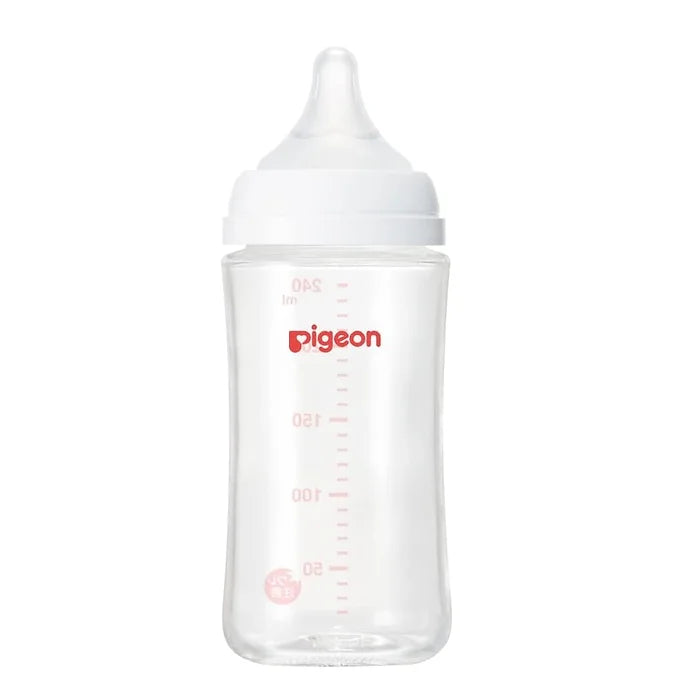 Pigeon Heat-Resistant Glass Nursing Bottle & Nipple – 8.1 fl oz (240 ml) | 3+