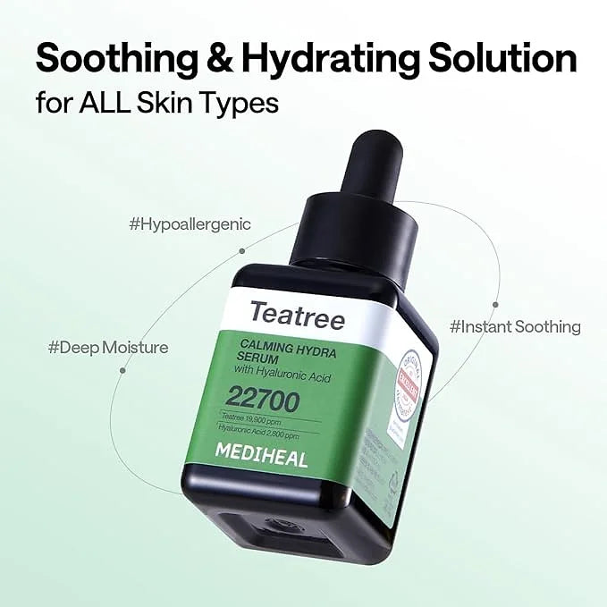 Mediheal Tea Tree Calming Serum with Hyaluronic Acid – 1.4 fl oz (40 ml)