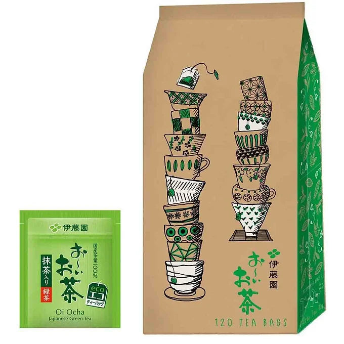 Itoen Eco Tea Bags – Oi Ocha Green Tea with Matcha 120 Tea Bags (1.8g Each)