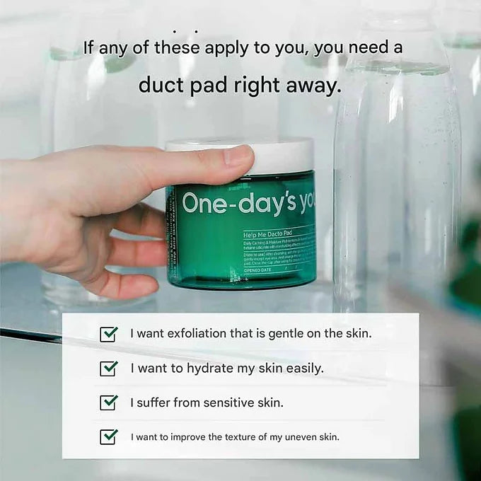 One-Day's You Help Me! Dacto Pads (60 Sheets) – Wiping Pads for Hydration