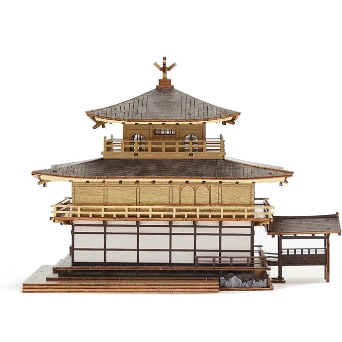 ki-gu-mi Kinkakuji Color Version – Wooden 3D Puzzle DIY