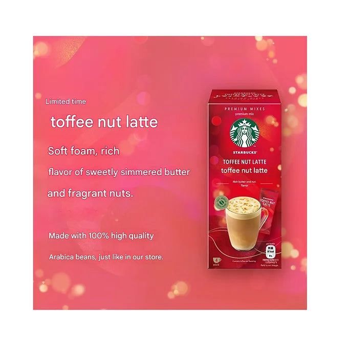 Starbucks Nestle Premium Mix Toffy Nut Latte, Instant (Stick), 4P x 3 Boxes