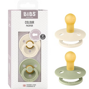 BIBS Natural Rubber Pacifier – Ivory/Sage | Set of 2