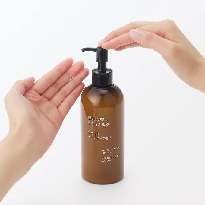 Aromatic Essential Oil Body Milk – Hinoki & Lavender | MUJI