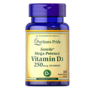Puritan's Pride Vitamin D3 250 mcg (10,000 IU) in 100 capsules