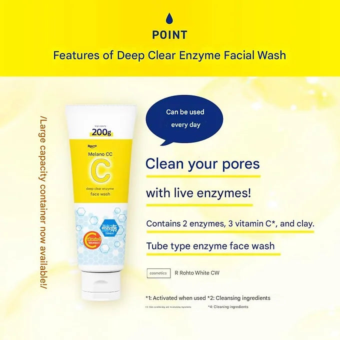 Melano CC Deep Clear Enzyme Face Wash 200G (EC Limited)