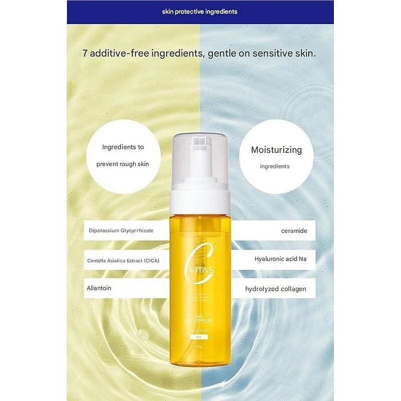 CVITAS C Whip Wash – Vitamin C Foaming Cleanser (150g)