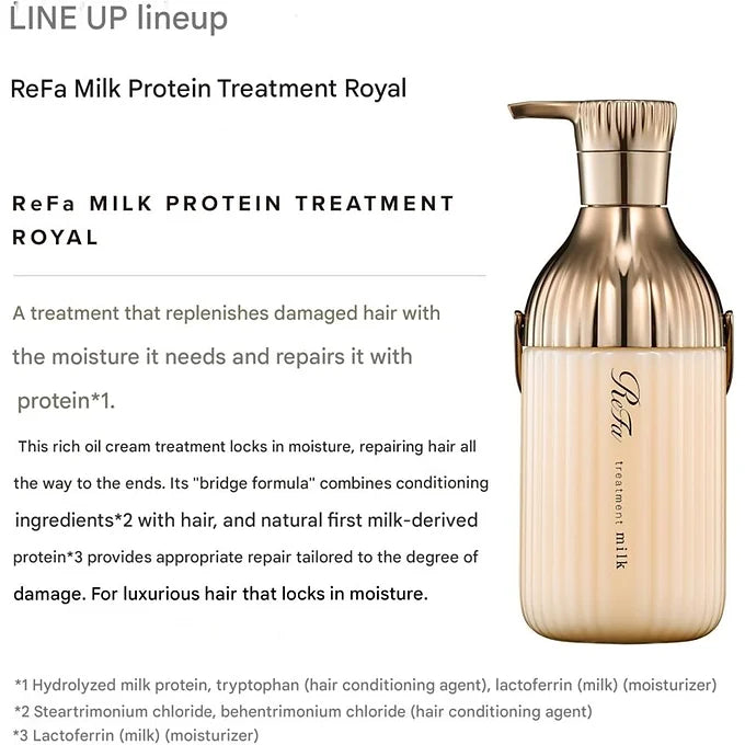 ReFa MILK PROTEIN Royal Shampoo & Treatment Set – Premium Repair