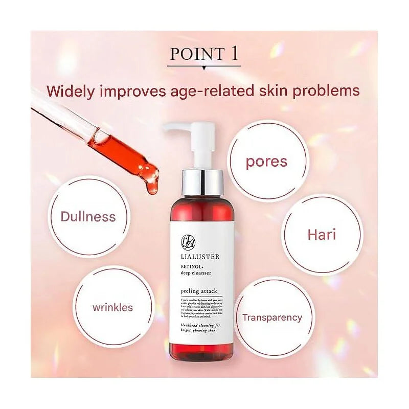 LIALUSTER Retinol Deep Cleanser “Peeling Attack” – 110 g (3.9 oz)