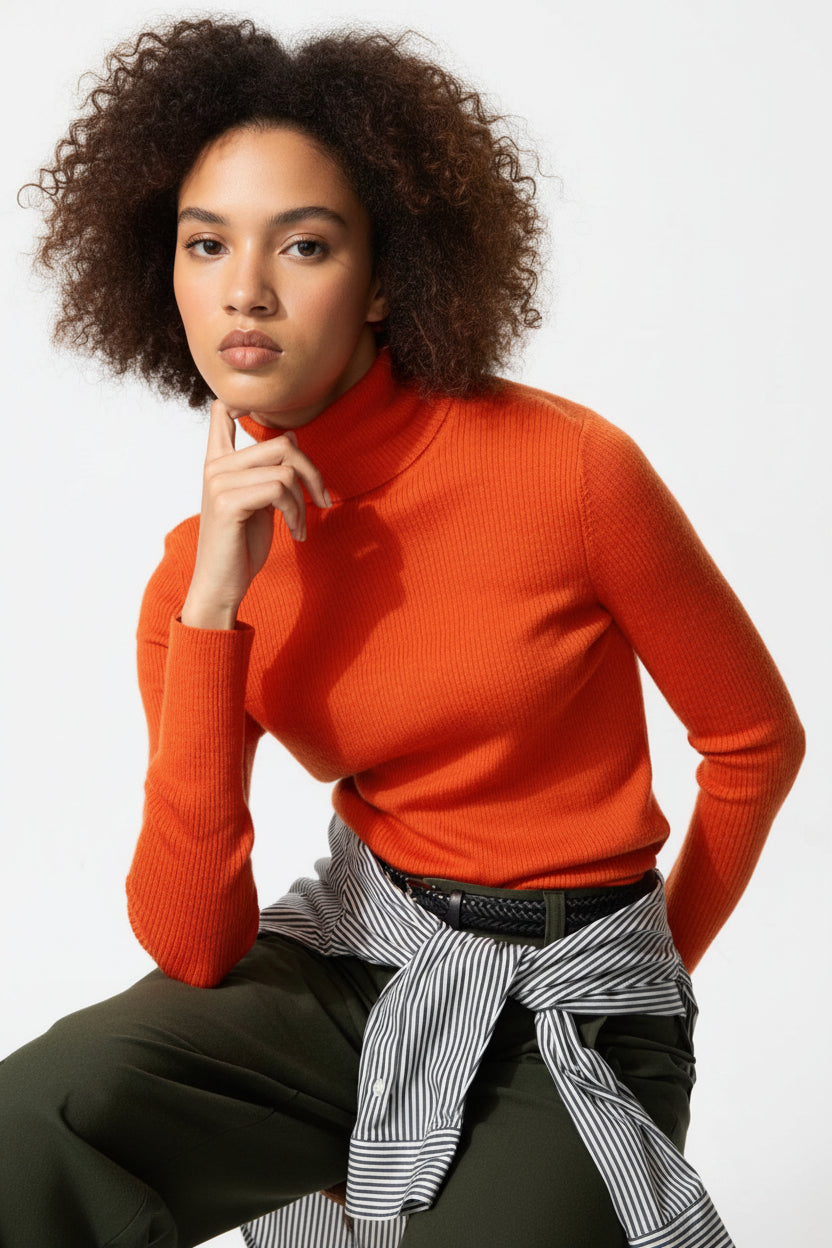 U Merino Ribbed Turtleneck Sweater 469426 Japan best brand