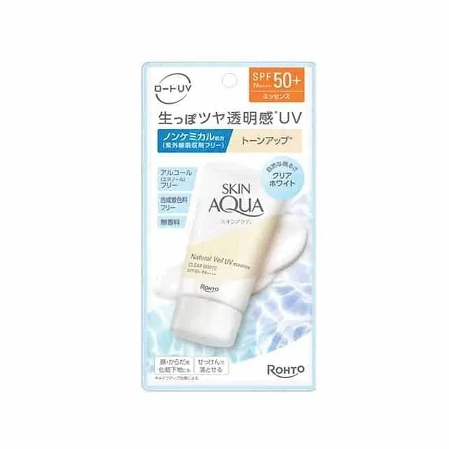 SKIN AQUA Natural Veil UV Essence – Clear White