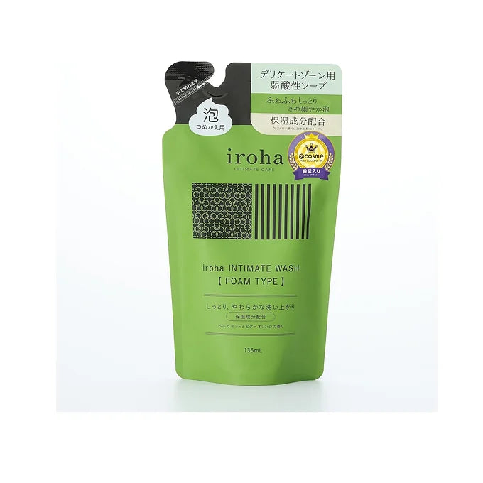 iroha Iroha Intimate Wash Foam Type Refill, Foam Type, 4.5 fl oz (135 ml)
