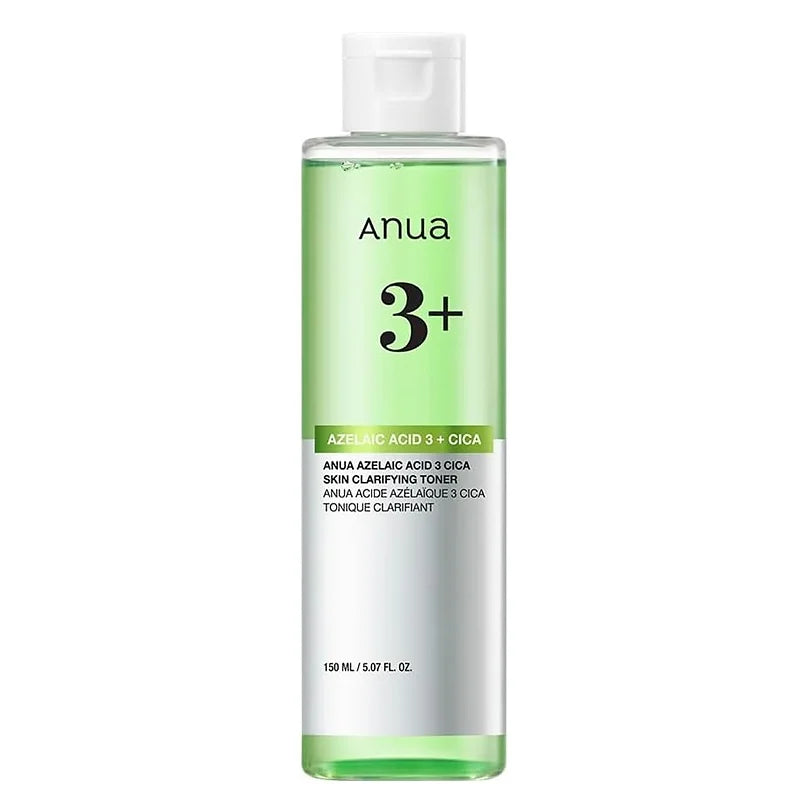 The ANUA Azelaic Acid 15 Intense Calming Toner is a gentle yet powerful toner that helps refine skin texture, balance oil and moisture, and calm irritated skin.