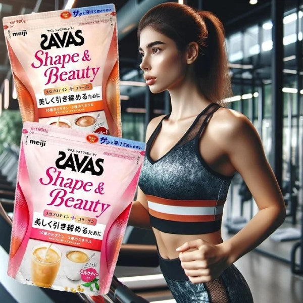 Savas Shape & Beauty collagen diet protein Milk tea/Chocolate