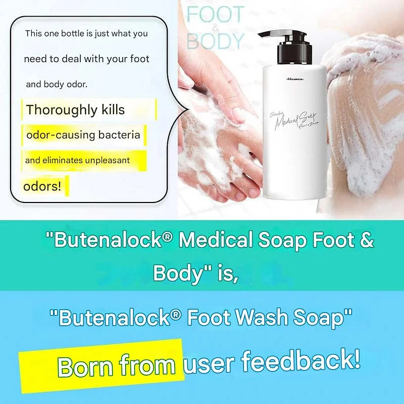 Hisamitsu Butena Lock Medicated Soap | Foot & Body Wash | 10.1 fl oz (300 ml)