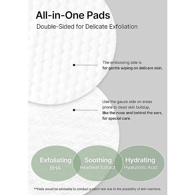 Celimax Heartleaf BHA Pads – 60 Sheets