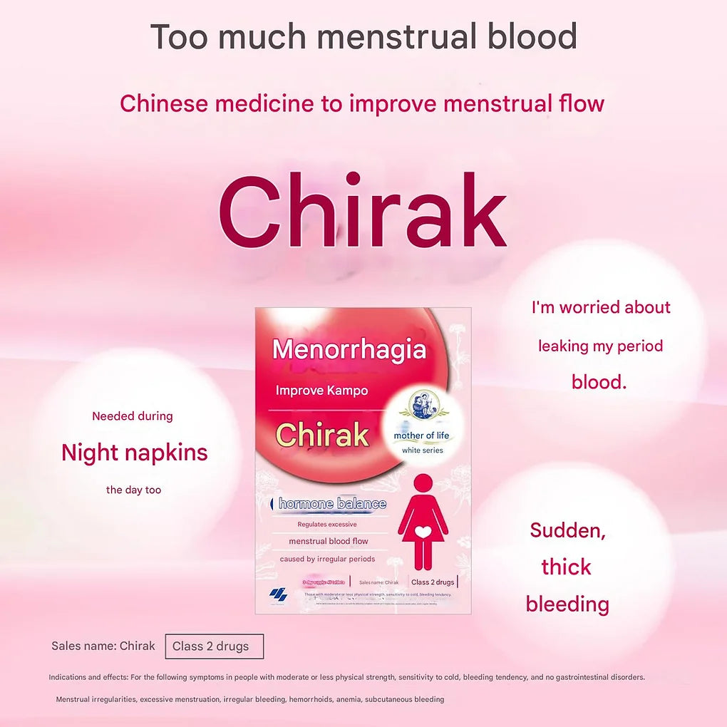Chilak Menstrual Balance Tablets – Kampo Herbal Medicine for Heavy Menstrual Ble