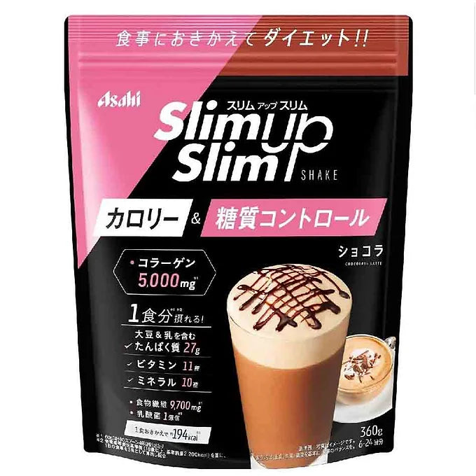 Asahi Slim Up Slim Shake Chocolat – 360g × 10-Pack Set