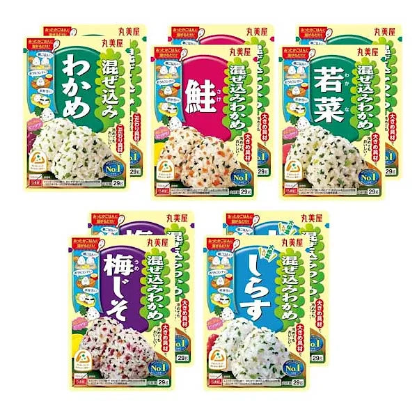 Marumiya Mixed Wakame Furikake Assorted Set | 5 Flavors x 2 Bags
