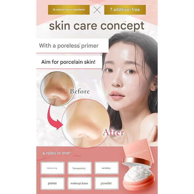 White Skin Veil Pore Concealer Makeup Base – 10 g
