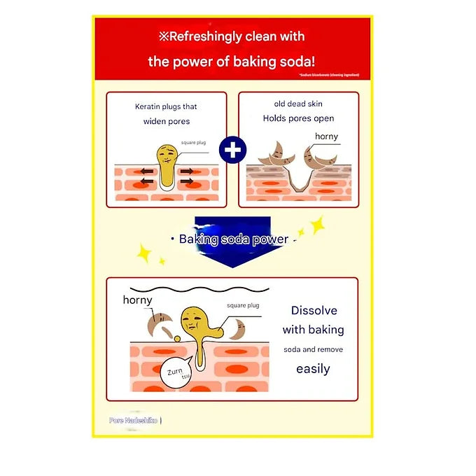 Pore Nadeshiko Baking Soda Scrub Cleansing | 3.5 oz (100g) | Pore & Sebum Care