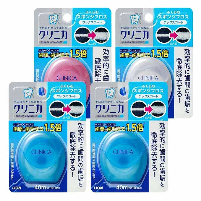 Clinica Advantage Sponge Floss – 44yd (40m) x 4 Pack