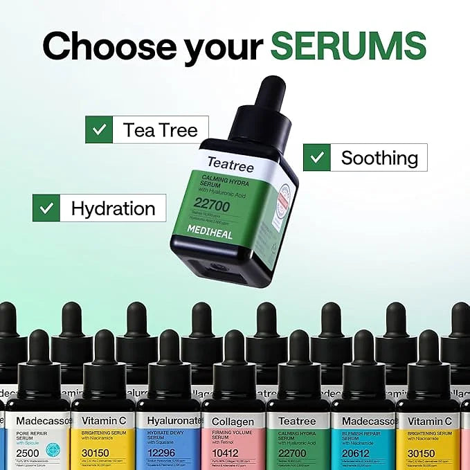 Mediheal Tea Tree Calming Serum with Hyaluronic Acid – 1.4 fl oz (40 ml)