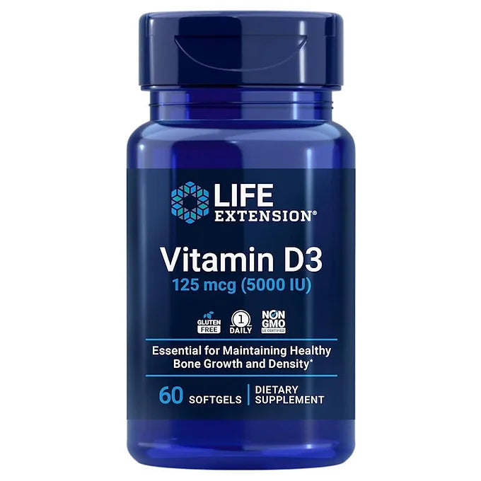 Life Extension Vitamin D3 5000 IU – 60Capsules