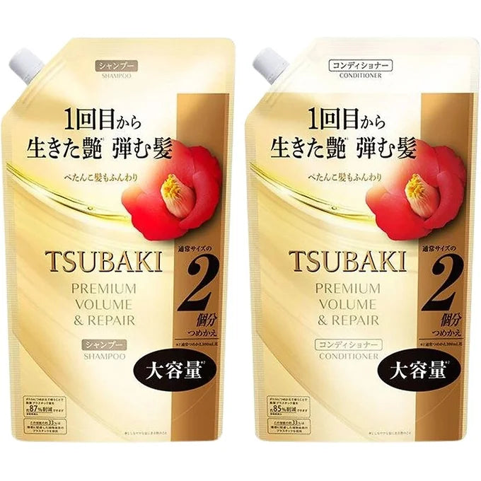 TSUBAKI Premium Volume & Repair Shampoo & Conditioner Refill – 660 ml