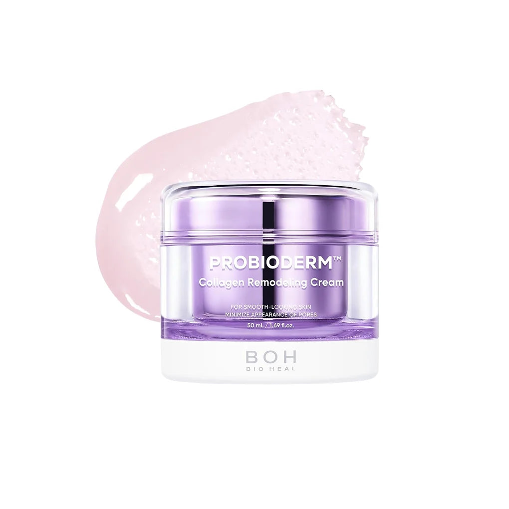 BIOHEAL BOH PROBIODERM™ Collagen Remodeling Cream is a lightweight gel-cream designed to strengthen the skin barrier while improving firmness, elasticity, and overall skin texture.