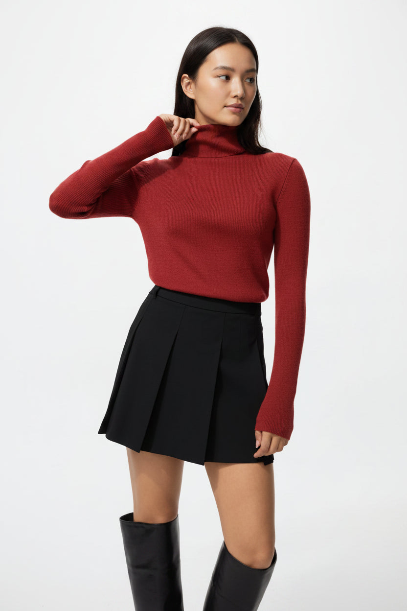 U Merino Ribbed Turtleneck Sweater 469426 Japan best brand