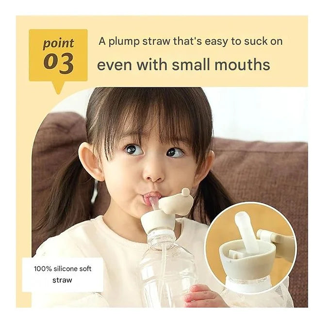 Edison Mama Anomaru Plastic Bottle Straw, For Ages 1 Year, Dishwasher Safe