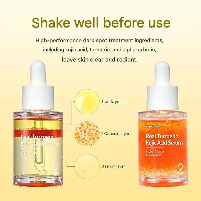 TOSOWOONG Real Turmeric Kojic Acid Serum – 1.1 fl oz (33 ml)